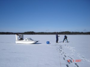 Nätfiske på vintern